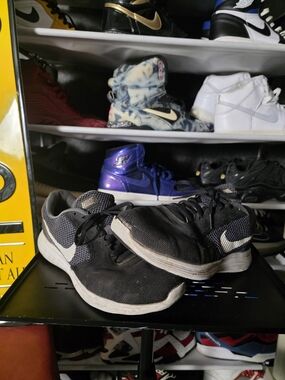 🔥 Nike Revolution 3 Size 9.5 Wide Black White Running Sneakers - Casual Trainer